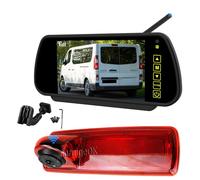 EnruigeOK Caméra de recul sans fil de niveau élevé pour feu de freinage Renault Trafic Van 2014-Présent Full HD 1080P Installation facile avec écran de 17,8 cm (# 12 Support)