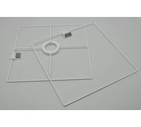 Ens. Abat-Jour Suspension Pyramide Base Carrée 25-30 Cm