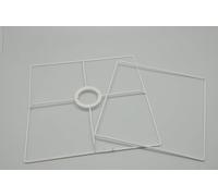 Ens. armature abat-jour carré 20 cm