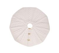 ENSDIEPLS Cache-Pied pour Sapin de Noël Jupe de Sapin de Noël tricotée et Tablier à Boutons, décorations for Les fêtes de Fin d'année(92cm)