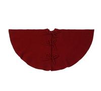 ENSDIEPLS Cache-Pied pour Sapin de Noël Tapis de Sapin de Noël Rustique tricoté for décorations de Maison et fêtes de Fin d'année(Rosso,36inch)