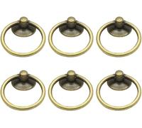 ENSDIEPLS Poignées anneaux pour tiroirs, Armoire tire poignées de tiroir 6 pièces multicolore 54x44x14mm(Bronze)