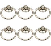 ENSDIEPLS Poignées anneaux pour tiroirs, Armoire tire poignées de tiroir 6 pièces multicolore 54x44x14mm(Brushed Nickel)