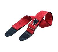 ENSDIEPLS Sangle de guitare, Sangle de guitare tissée réglable, 2 pièces, multicolore for guitare électrique, basse, ukulélé(Red)