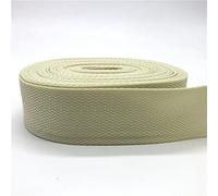 ENSDIEPLS Sangle en Coton, Ruban de Sangle en Nylon et polypropylène Robuste, 1,5 Pouce x 5 mètres, Multicolore(Ivory)