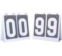 ENSDIEPLS Tableau d'affichage Portable à Bascule, Tableau de Score Sportif à Rabat 00-99, 2 pièces, Multicolore(Grey Card)