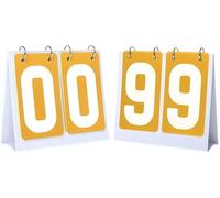 ENSDIEPLS Tableau d'affichage Portable à Bascule, Tableau de Score Sportif à Rabat 00-99, 2 pièces, Multicolore(Yellow Card)