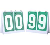 ENSDIEPLS Tableau d'affichage Portable à Bascule, Tableau de Score Sportif à Rabat 00-99, 2 pièces, Multicolore(Green Card)