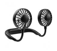 ENSDIEPLS Ventilateurs de cou, Mini ventilateur suspendu au cou USB double tête mains libres 3 vitesses multicolore