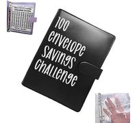 enseak 100 Envelope Challenge Binder,Easy and Fun Way to Save $ 5,050,Budget Binder,Savings Binder,100 Envelope Saving Challenge Binder Easy and Fun Way to,Money Saving Envelope for School, Home