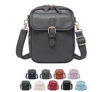 enseak 2025 New Crossbody Leather Bag,urvashi Crossbody Leather Bag,upgrade Vintage Anti-theft Handbags and Purses,Leather Cross Body Bags for Women,with Built In Wallet, With 10 Card Slots-E