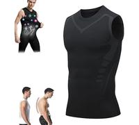 enseak Ionic Shaping Vest,Powershape Vest,Power Shape Vest,débardeur De Compression Homme,Debardeur Homme,Gilet Modelant Ionique Nouvelle Édition,Men Body Shaper Slimming Vest Breathable Ice-Silk