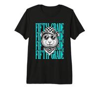 Enseignant Amusant de cinquième année de Cochon d'Inde pour la rentrée Scolaire T-Shirt Haut de Gamme