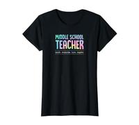 Enseignant au collège pour enseigner motiver l'amour Inspirer l'enseignement T-Shirt Graphique avec Valeur, Femme, Noir, S