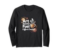 Enseignant d'art créatif Enthousiaste de café Vie de Professeur Manche Longue