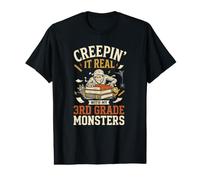 Enseignant de 3e année Creepin It Real with My Monsters Mummy T-Shirt Graphique avec Valeur