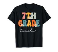 Enseignant de 7e année Groovy Women Back to School T-Shirt