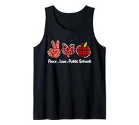 Enseignant d'école publique Peace Love Soutien à l'éducation publique Débardeur