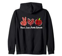 Enseignant d'école publique Peace Love Soutien à l'éducation publique Sweat à Capuche