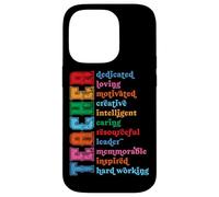 Enseignant dédié à l'amour et à la créativité motivée Coque pour iPhone 14 Pro