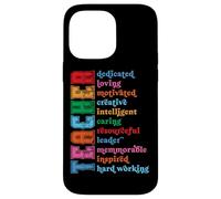 Enseignant dédié à l'amour et à la créativité motivée Coque pour iPhone 14 Pro Max