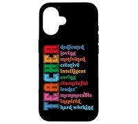 Enseignant dédié à l'amour et à la créativité motivée Coque pour iPhone 16