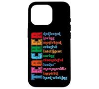 Enseignant dédié à l'amour et à la créativité motivée Coque pour iPhone 16 Pro
