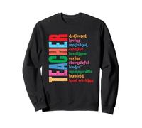 Enseignant Dédié Aimer Motivé Créatif Intelligent Sweatshirt