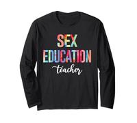 Enseignant d'éducation sexuelle mignon Tie Dye Premier jour de rentrée scolaire Manche Longue