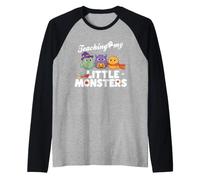 Enseignant d'halloween Enseignant Mes Petits Monstres Manche Raglan