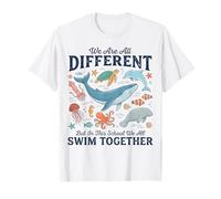 Enseignant École Diversité Égalité Nous Sommes Tous différents Océan T-Shirt
