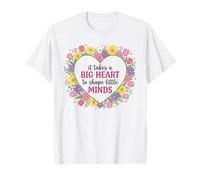 Enseignant-éducateur en Forme de Grand cœur et de Petits Esprits T-Shirt