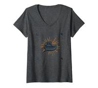Enseignant ESL : Changer des Vies Un Mot à la Fois T-Shirt avec Col en V, Femme, Chiné Foncé, XXL