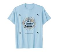 Enseignant ESL : Changer des Vies Un Mot à la Fois T-Shirt, Homme, Bleu Céleste, L