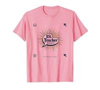 Enseignant ESL : Changer des Vies Un Mot à la Fois T-Shirt, Homme, Rose, XXL
