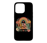 Enseignant français rétro Arc-en-Ciel Coque pour iPhone 15 Pro Max