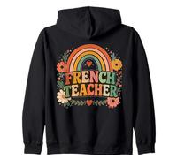 Enseignant français rétro Arc-en-Ciel Sweat à Capuche