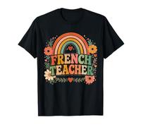 Enseignant français rétro Arc-en-Ciel T-Shirt