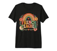 Enseignant français rétro Arc-en-Ciel T-Shirt Haut de Gamme
