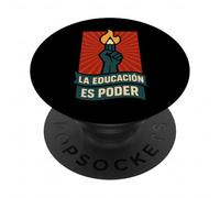 Enseignant Latina Éducateur bilingue Espagnol Patrimoine Empower PopSockets PopGrip Adhésif