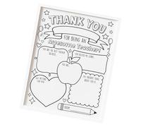 Enseignant Merci Cartes à Colorier Affiche À La Main Enseignant Appréciation Carte Pour Étudiant Bébé Classe Fournitures De Fête Cadeaux