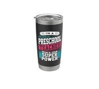 Enseignant préscolaire Whats Your Super Power Funny Educator Gobelet isotherme en acier inoxydable double paroi
