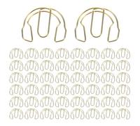 Enseignant Trombones, Ensemble de 50 Pièces Forme Casque Fantaisie Marque-page Doré | Trombone de Bureau - Pour Usage Domestique, Enseignant, Étudiant, Bureau, École, Boîte de Rangement Et