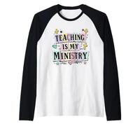 Enseignants chrétiens pour Femmes - Style de Note de rançon Amusant des étudiants Manche Raglan