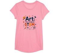 Enseignants d'art Art The Original STEM Creative Education T-Shirt, Fille, Rose, S