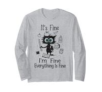 Enseignants de rentrée Scolaire Im Fine Everything is Fine Hommes Femmes Manche Longue