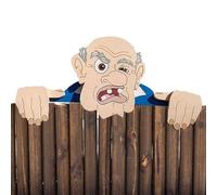 Enseigne artistique de jardin - Matériau de haute qualité, figurine de jardin de 15 pouces de long, statue qui observe la pelouse avec une sémantique humoristique profonde, finition peinte en matériau