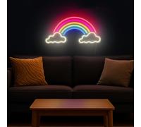 Enseigne au néon arc-en-ciel mural usb