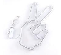 Enseigne au Néon LED Peace Sign USB Alimentée Design Créatif Innovant pour Décoration Murale Intérieure de Chambre Salon Armoire Étagère