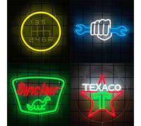 Enseigne au néon LED pour garage, icône d'engrenage sculptée en 3D, alimenté par USB, utilisée pour la décoration des bars, des stations de service automobiles, des magasins de pièces et des grottes c